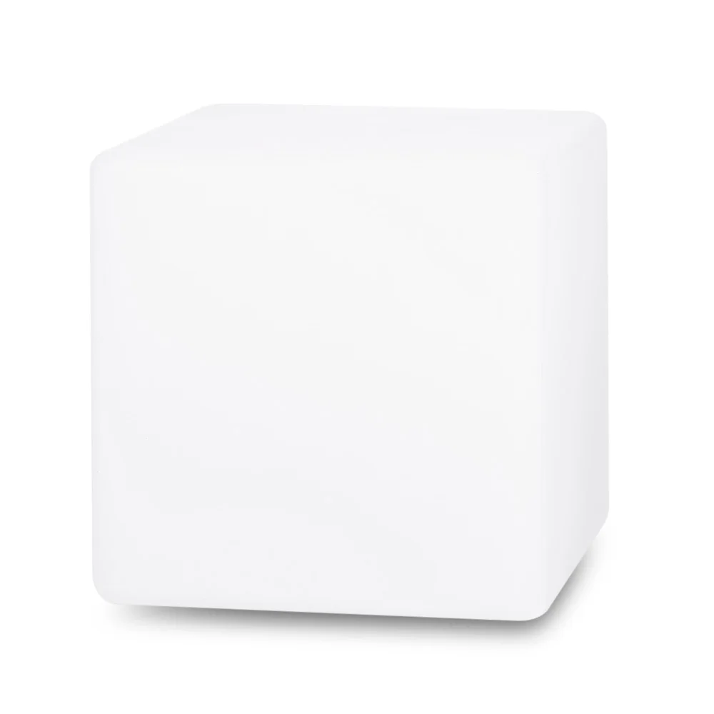 Recarregável LED Cube Shape Night Light, controle remoto para o quarto, 7 cores mudando, USB, bateria embutida