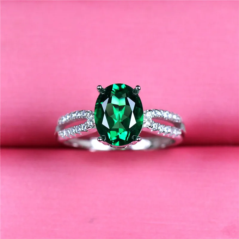 Ring Woman S925 Green Tourmaline Jewelry Goods Resizable