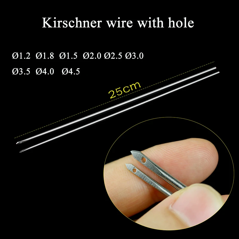 Orthopedic Equipment Threaded Hole Kirschner Wire Arthroscopy Traction Needle Stainless Steel Resilient Nickel-titanium Alloy