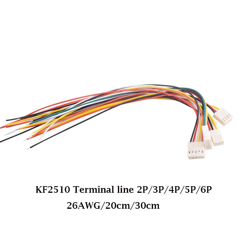 KF2510 terminal line connection line single head 2P3P4P5P6P electronic line 26awg plug male head 20/30CM