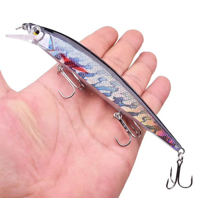 1PCS Minnow Fishing Lure14cm 18.5g Topwater Artificial Bait 3D Eyes Plastic Wobblers Tackle Far Casting Magnet System Pesca