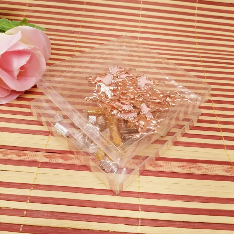 50pcs ABB Clear Plastic Box Storage Jewelry Packaging Box for Jewelry Wedding Ring Box Plastic Transparent Box Packaging Display