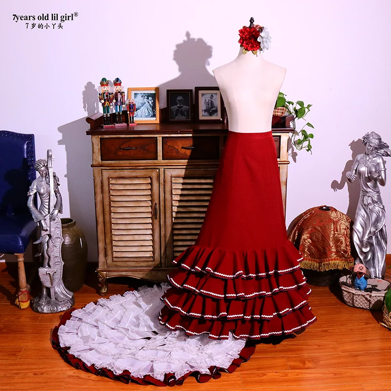 Costumi da ballo per ragazze in cotone Flamenco da donna costumi da ballo valzer Foxtrot WeaCWQ16