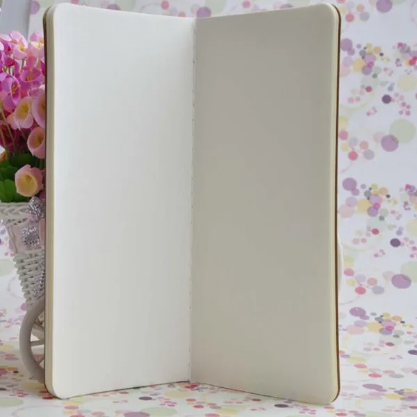 Kraft Notebook Unlined Blank Books Travel Journals for Students School Children Writing Books 8.8*15.5cm