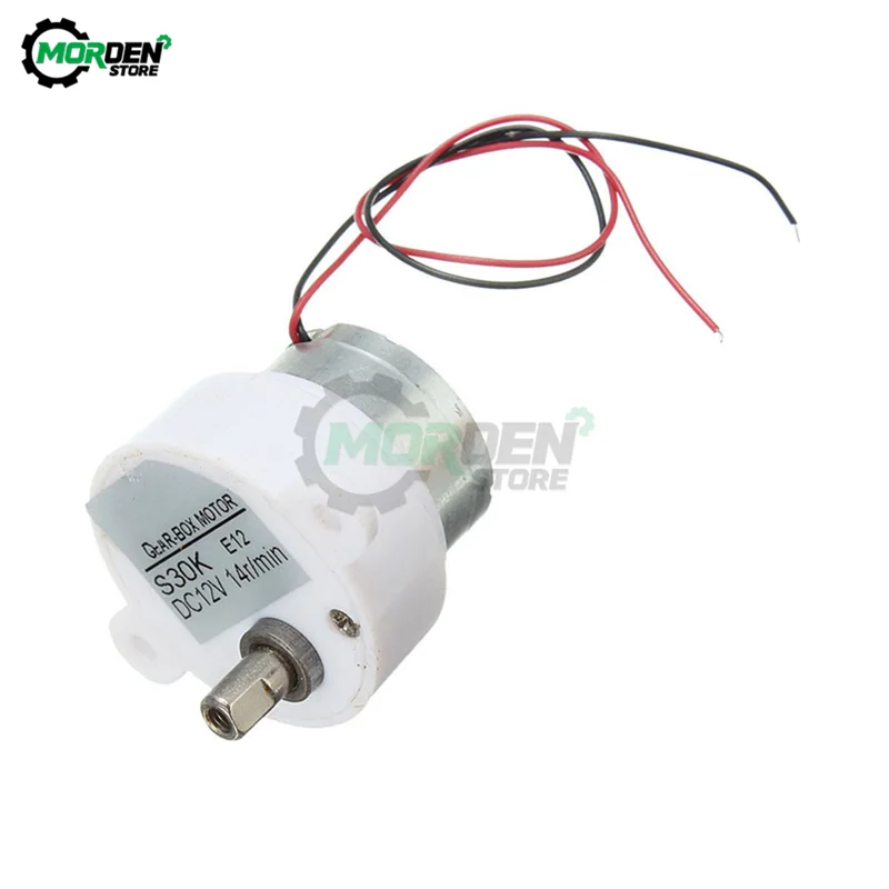 

DC 12V 14RPM Electric Brushless DC Motor High Torque Gear Motor Geared Box S30K Reduction Motor 2 Wires for Electronic Toys Fan