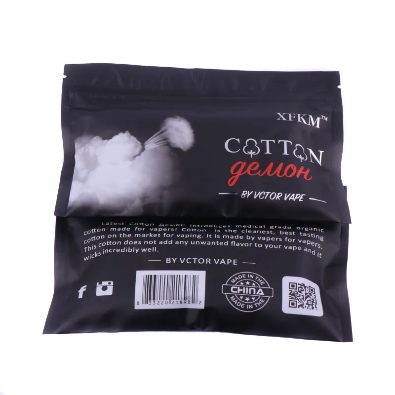 XFKM Devil 1 2 5/Bags RDA Cotton XFKM Cotton for RBA RDA DIY Coil Atomizer Cotton Bacon Cleaning Organic Cotton