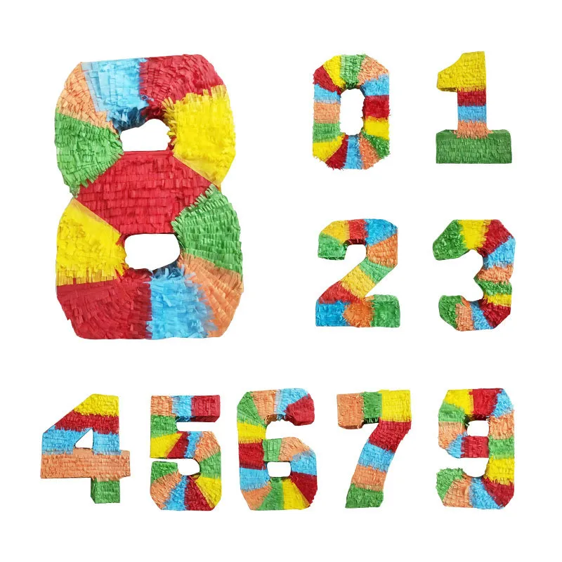 1St Number Pinata DIY Happy BirthdayTheme Paper Kids Favors GameGiftsToys ForChildren Birthday Party Gifts Decoration Supplies