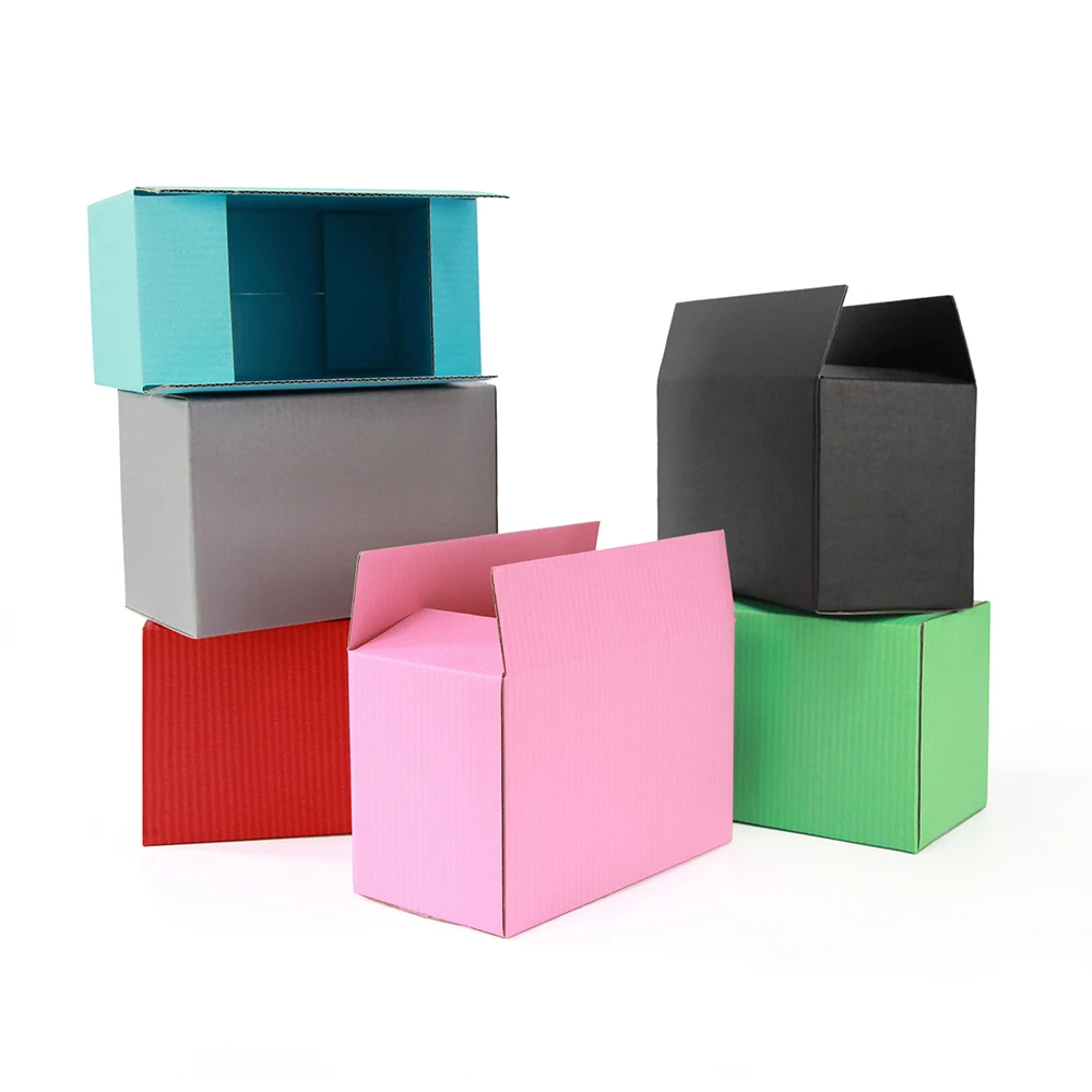 5pcs/10pcs/black and pink cardboard boxes, 3-layer corrugated cardboard box packaging, gift box, express box, postal cardboard