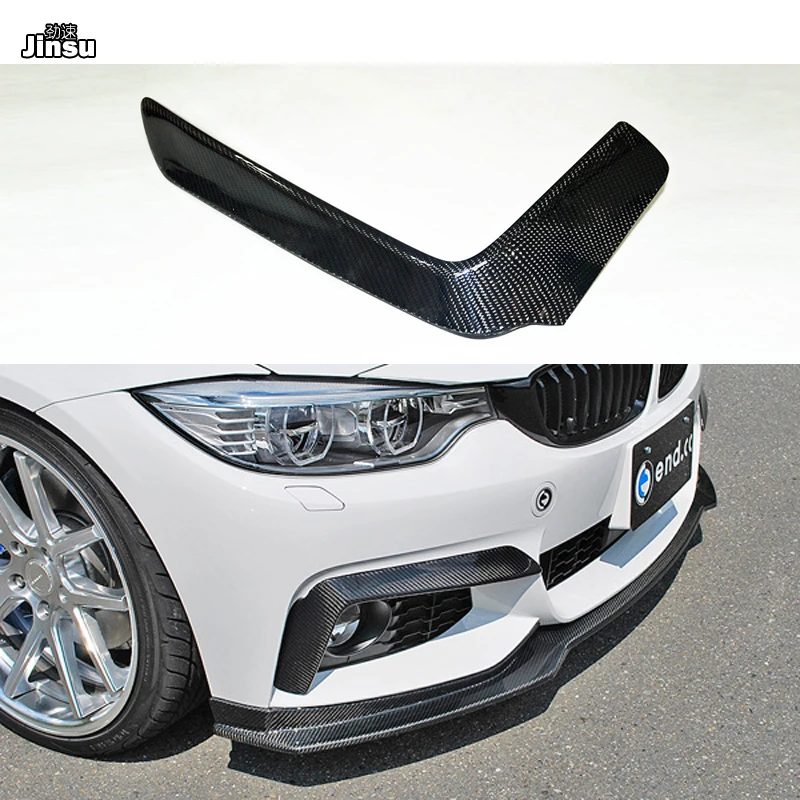 

F32 F33 F36 Msport Carbon Fiber Front bumper Lip Splitter Cover trim for BMW 420i 425i 430i 440i M-Tech 2014 2015 2016 2017 2018