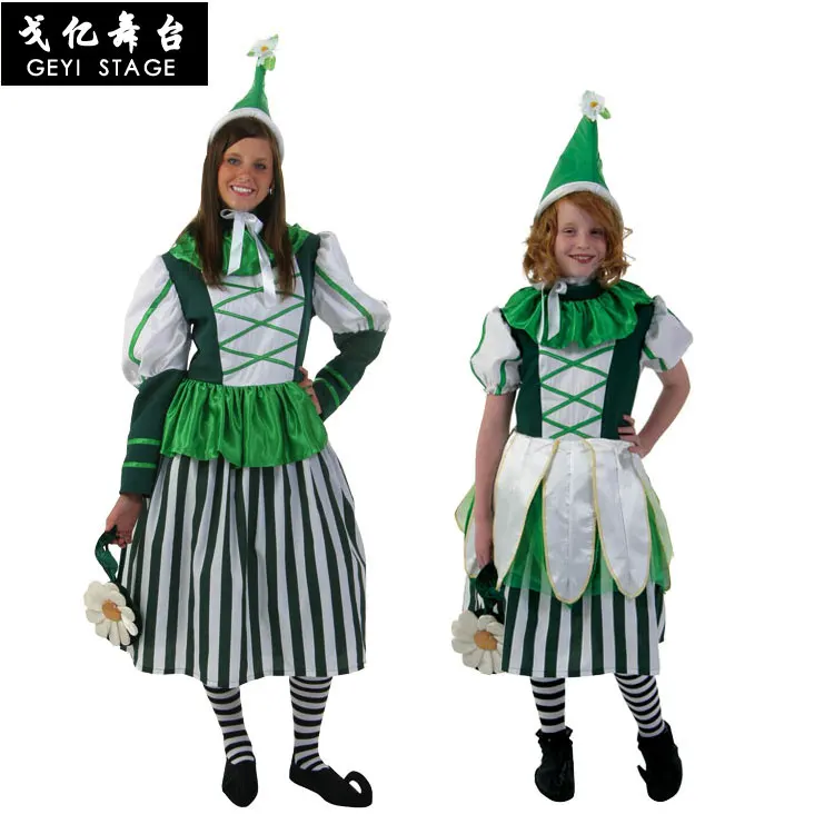 Womens Teens St. Patricks Day Ireland Irish Leprechaun Elf Costume Green Spirit Halloween Mardi Gras Fancy Party Dress