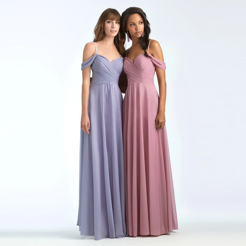 Bridesmaid-Dresses A-line Ever Honor Wedding Sweetheart Neckline Spaghetti Straps Floor-Length Plus Size Vestido-De-Fiesta