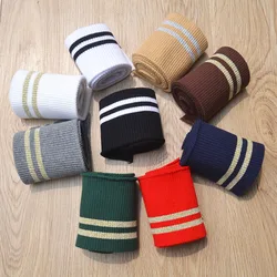 2Pcs/lot length 80cm Width 7-8.5CM Single layer cotton ribbed knit striped lace Clothes neck cuff hem closing rib ribbon  AC816