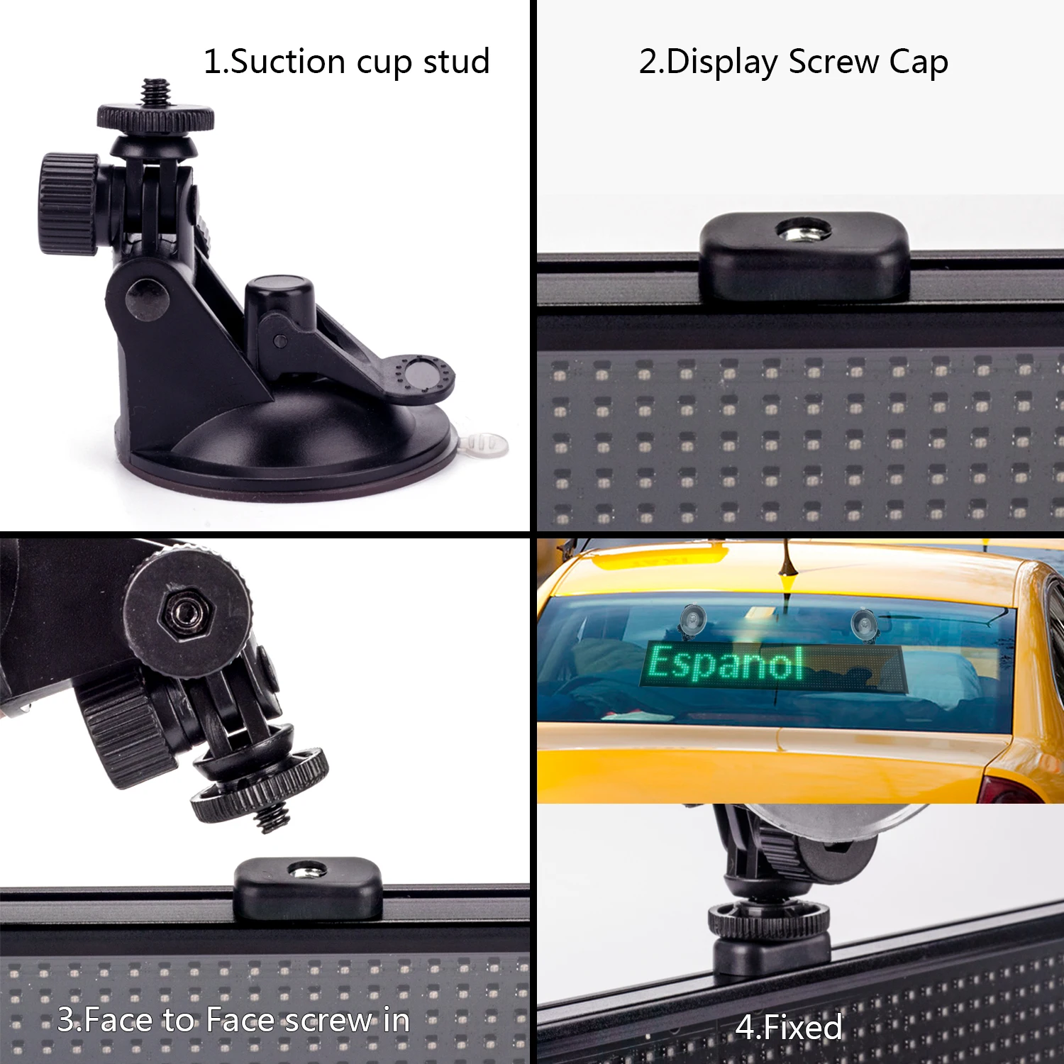 50cm P5MM LED Signs - WiFi Wireless/USB Programmable Scrolling Message Advertising Display Board