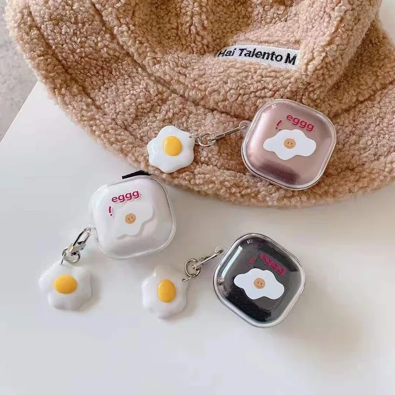 for Samsung Galaxy Buds Live Box Soft TPU Wireless Bluetooth Earphone Protective Transparent Clear Cover with Keychain