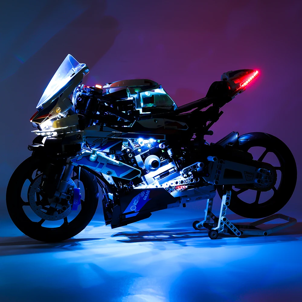 

Комплект светодиодных фонарей для технического бренда M 1000 RR, 42130 скоростей, городской мотоцикл MOC, набор игрушек для самостоятельного изготовления ламп (без блоков)