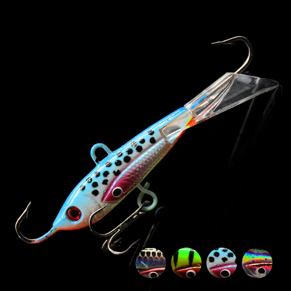 WALK FISH 1 Pcs Winter Ice Fishing Lure Wobbler Jigging VIB Lead Head Hooks Fishing Gear Sinking Baits Pike Perch Fishing Tackle