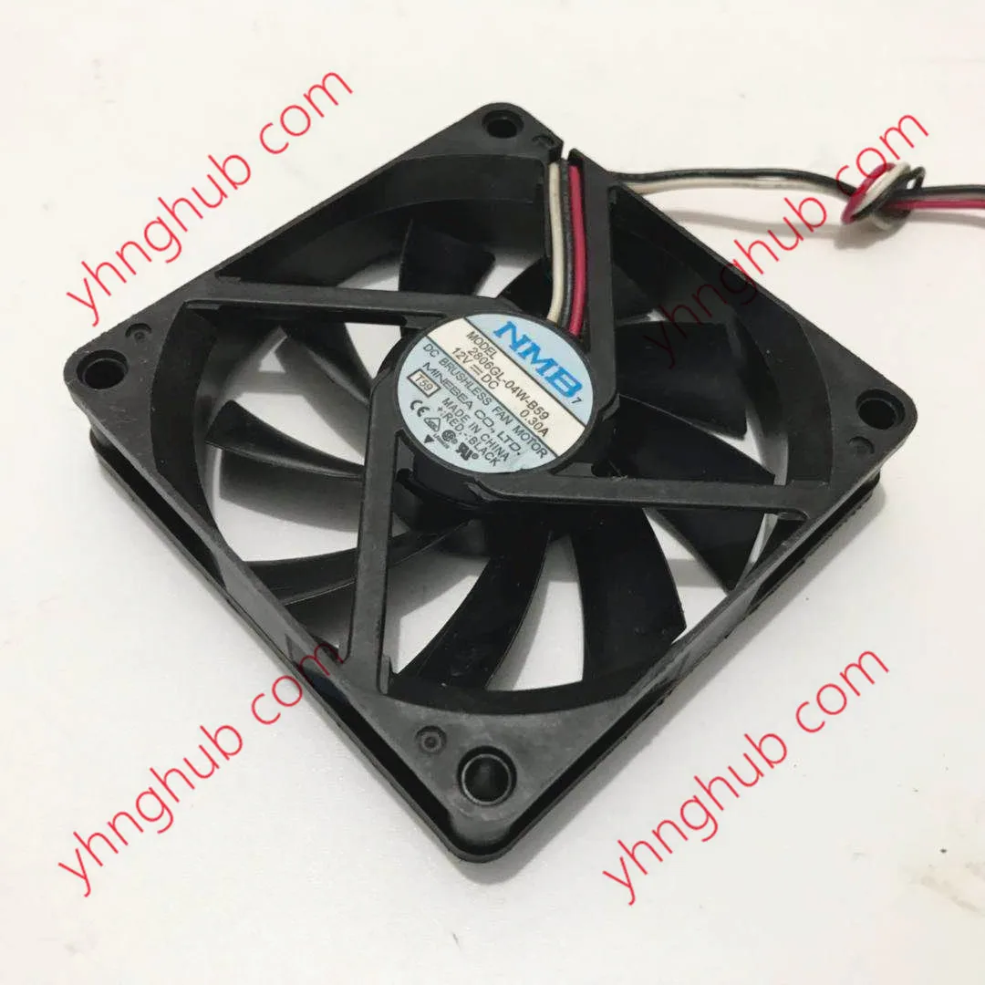 NMB-MAT 2806GL-04W-B59 T59 DC 12V 0.30A 3-Wire 70x70x15mm Server Cooling Fan