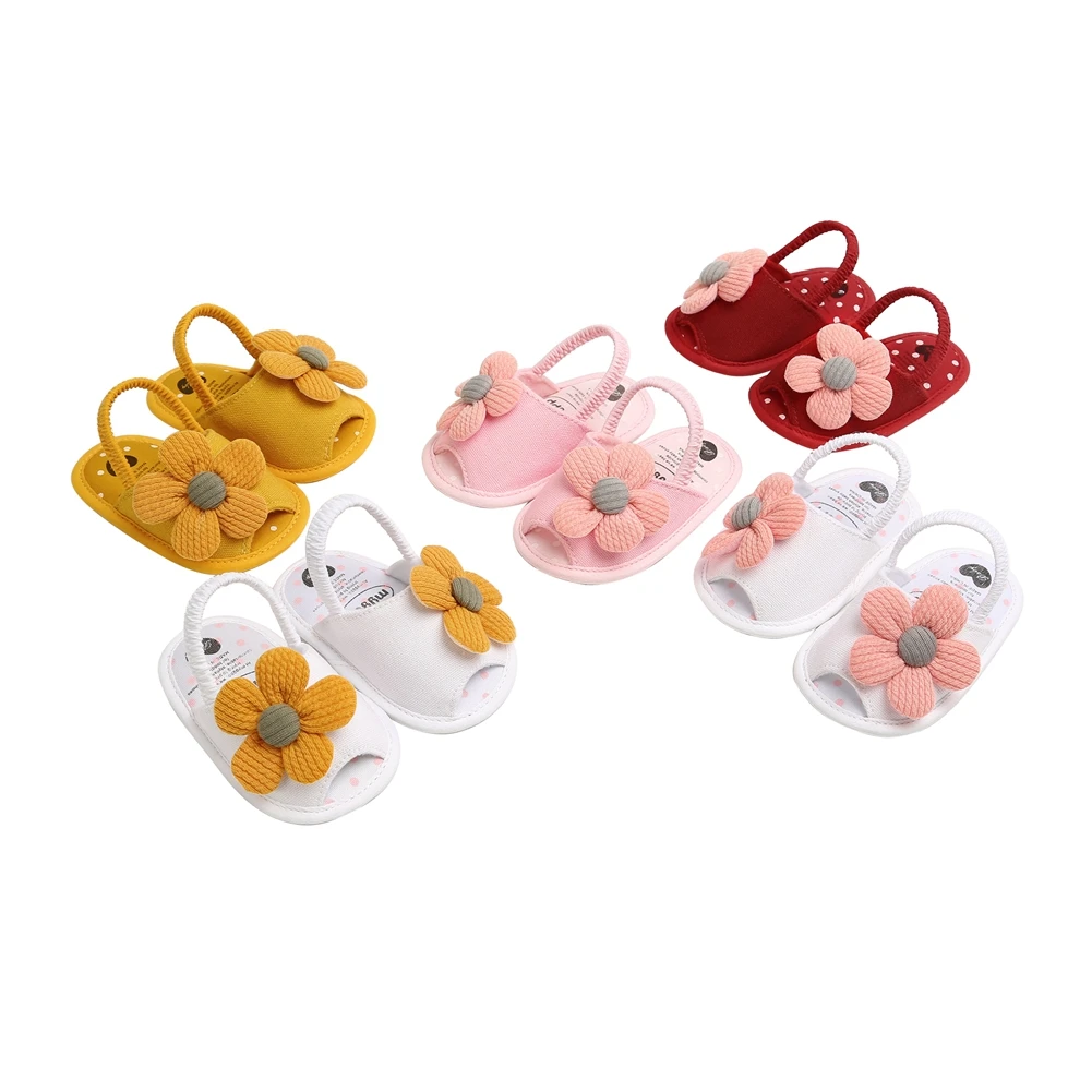 Verano niño pequeño niños bebé niña lindo Casual girasol princesa sandalias suaves ligeras sandalias zapatos de cuna zapatillas de deporte