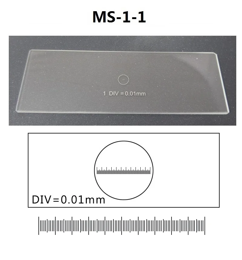 Microscope Calibration Microscope Glass Slides Reticle Ruler Stage Dial Micrometer For Biological Measuring Calibration Ruler