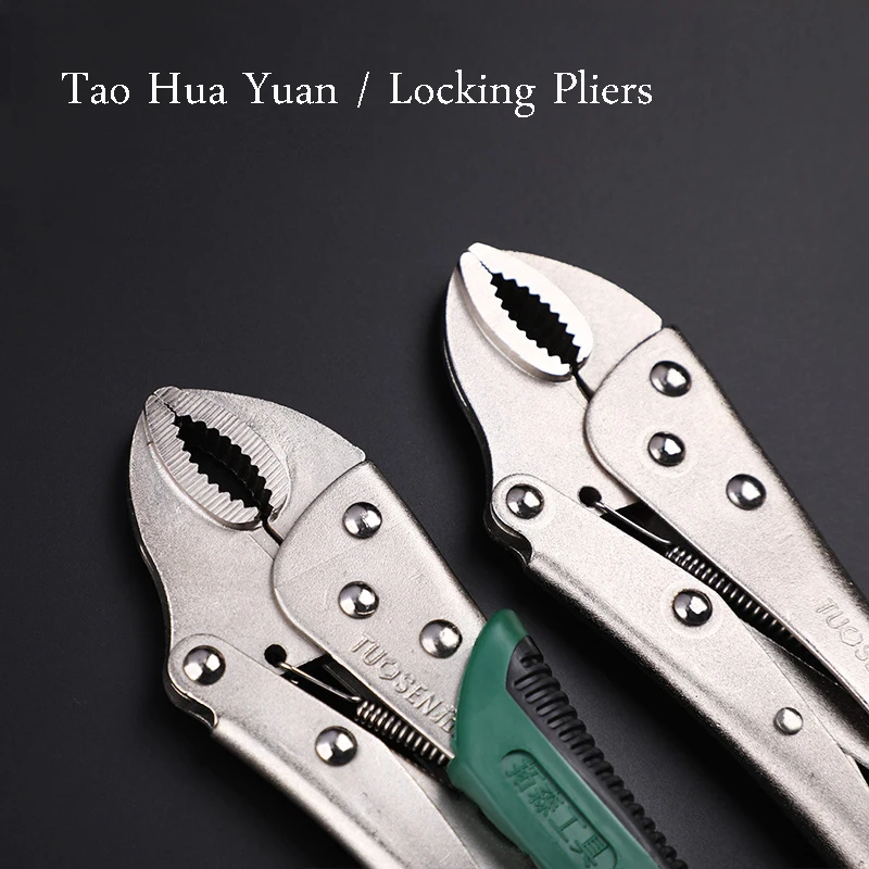 10 Inch Locking Pliers Round-mouth Forceps Adjustable Jaw Pliers Vice Grips Forceps Woodworking Clips Hand Tool Welding Plier