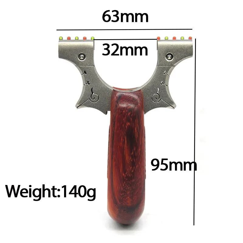 Portabl Slingshot Stainless Steel Catapult +Wood Handle with Powerful Rubber Band Outdoor Hunting Shooting Sling Shot