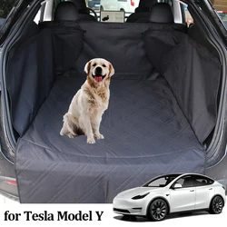 for Tesla Model Y 2024 HW4.0 Rear Trunk Dog Seat Cover Car Pet Mat Oxford Waterproof Pad Bed Interior Protection Accessories