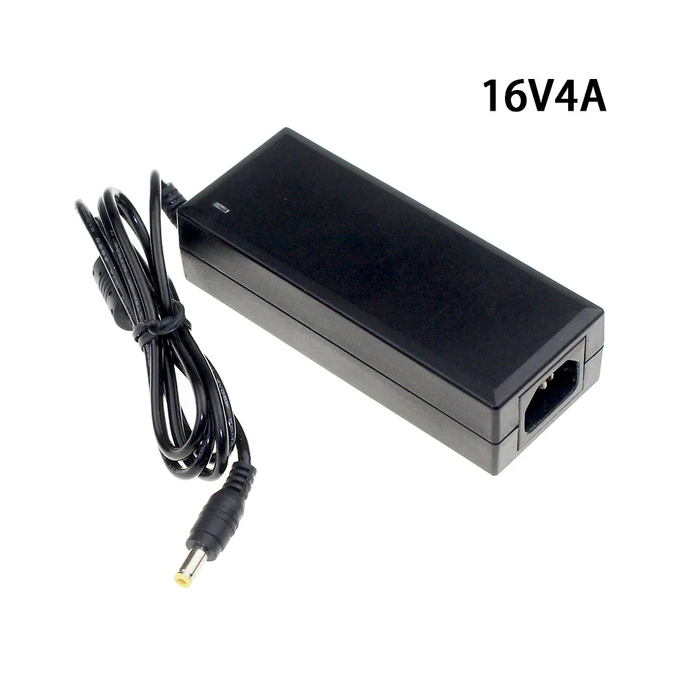 อะแดปเตอร์สำหรับสายชาร์จ AC แล็ปท็อปจอแอลซีดี16V 4A 5.5*2.5/5.5*2.1mm ที่ชาร์จไฟแบบสลับ16V 4A 64W AC DC