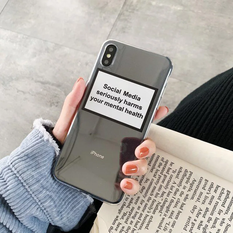 TPU high transparency English social media phone case suitable for 15 14 13 11 12 Pro XS MAX X XR 7 8plus label soft cover Coque