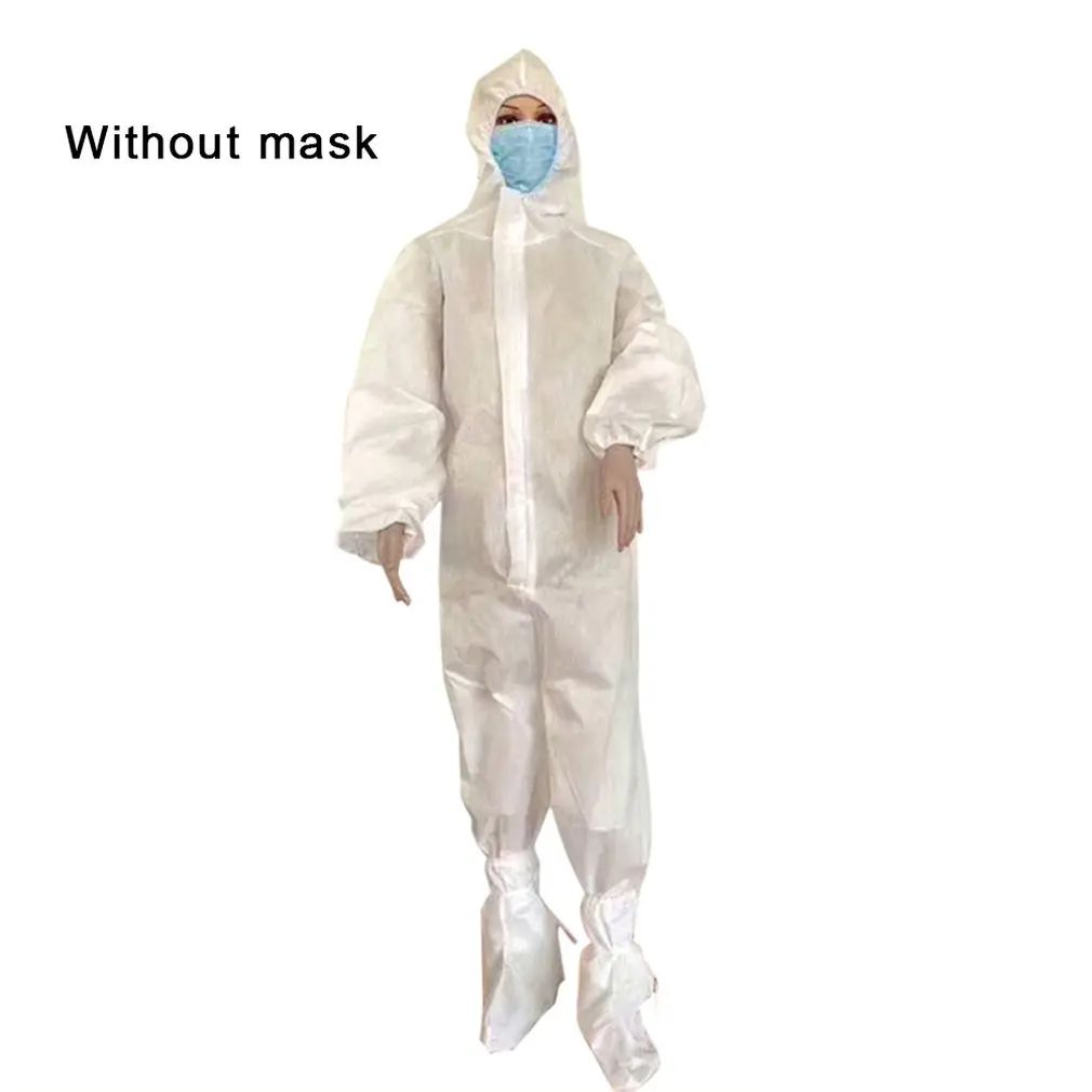 

Isolation clothing / protective clothing disposable sms white isolation clothing dustproof antistatic jumpsuit 1 set