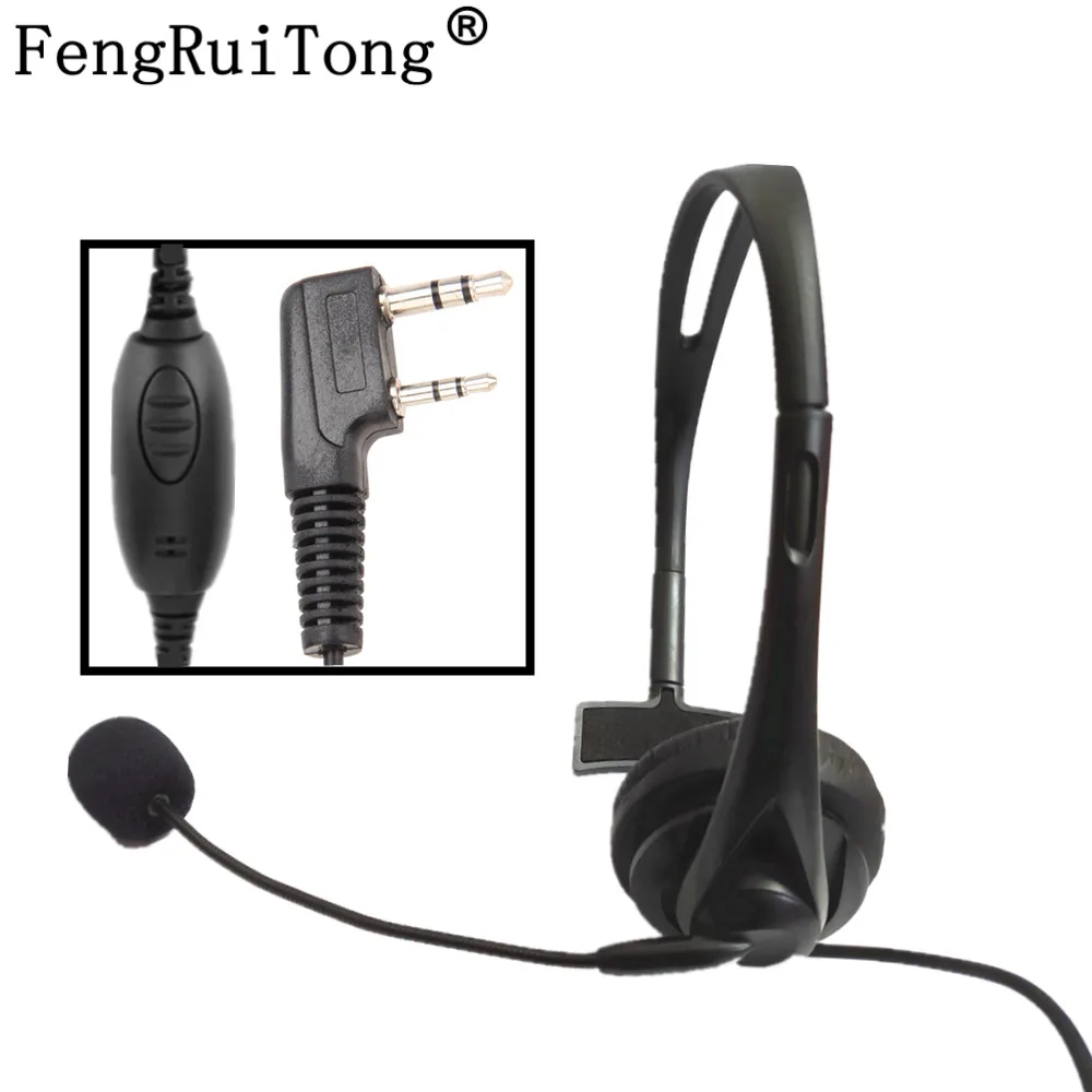 2-Pin Walkie Talkie zestaw bezprzewodowy mikrofonu bramkarz słuchawki dla BAOFENG UV-5R 5RA/B/C/D/E 888S KENWOD TK-3107 TYT radia wtyczki akcesoria