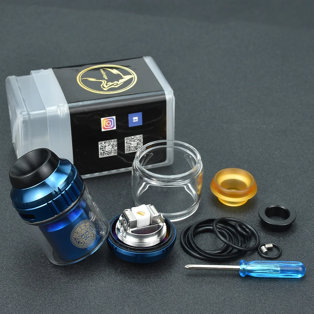 25 مللي متر Vape Zeus x Zeus x mesh 3.5 مللي 4.5 مللي تدفق الهواء المدخول قابل للتعديل 316 SS المزدوج لفائف Vape خزان RTA Vaper البخاخة Kylin M برو هيئة الطرق والمواصلات