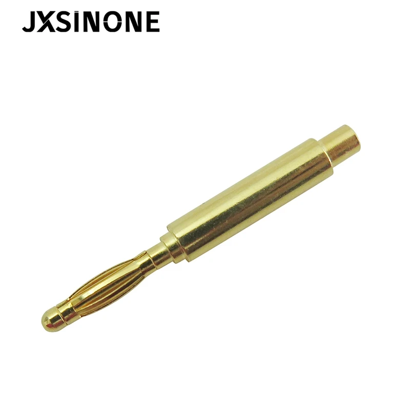 JXSINONE P3011 10 قطعة/الوحدة 2 مللي متر مطلية بالذهب البرية الموز التوصيل مكبر صوت مكبر للصوت كابل سلك الطاقة المسمار وصلة مرفاع