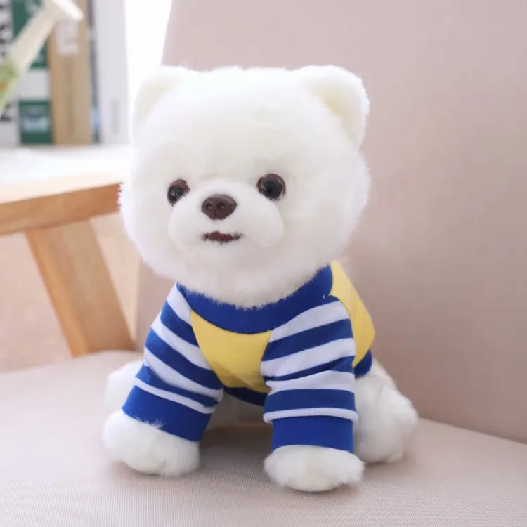 new toy lovely Pomeranian dress cloth dog plush toy about 25cm soft doll baby toy Christmas gift h0850
