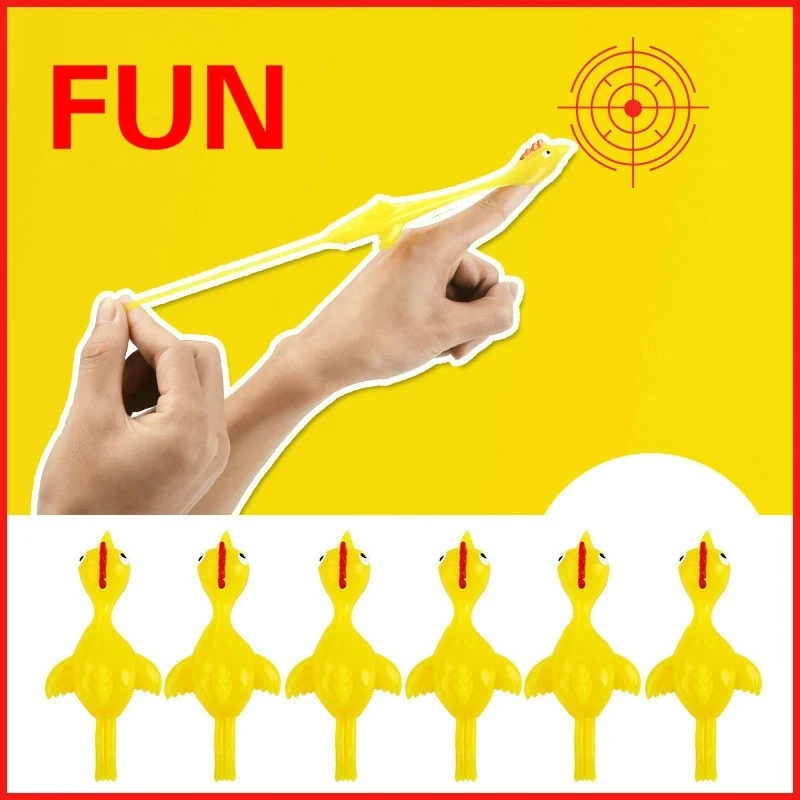 5pcs Fun Toy Gift Catapult chick TPR soft launch slingshot Catapult turkey Tricky Yellow Chicken Unzip gifts gifts for boyfriend