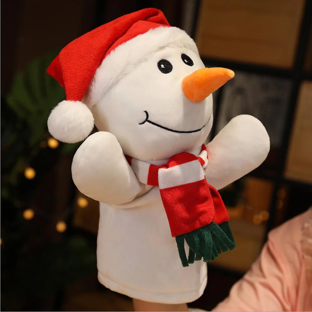 Children Hand Puppet Plush Stuffed Toy Christmas Gift Santa Claus