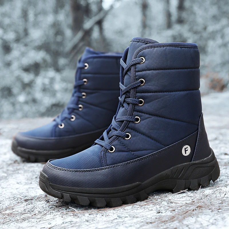 Men's shoes Men's boots men's high-top British wind cotton boots winter plus velvet to help leisure outdoor sports boots