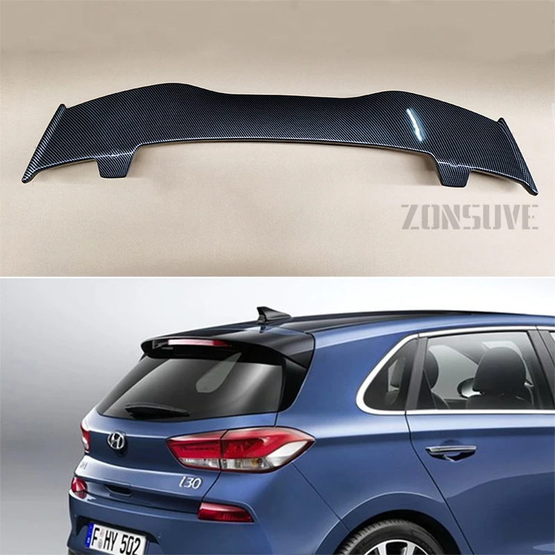 For Hyundai I30 2017-2020 Spoiler ABS Plastic Hatchback Roof Rear Wing Body Kit Accessories