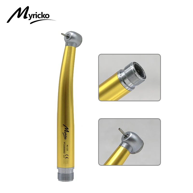 Myricko Dental E-Generator  Spray Colorful LED Handpiece With Warranty Ceramic Bearing Cartridge Air Turbine   2 Hole /4Hole