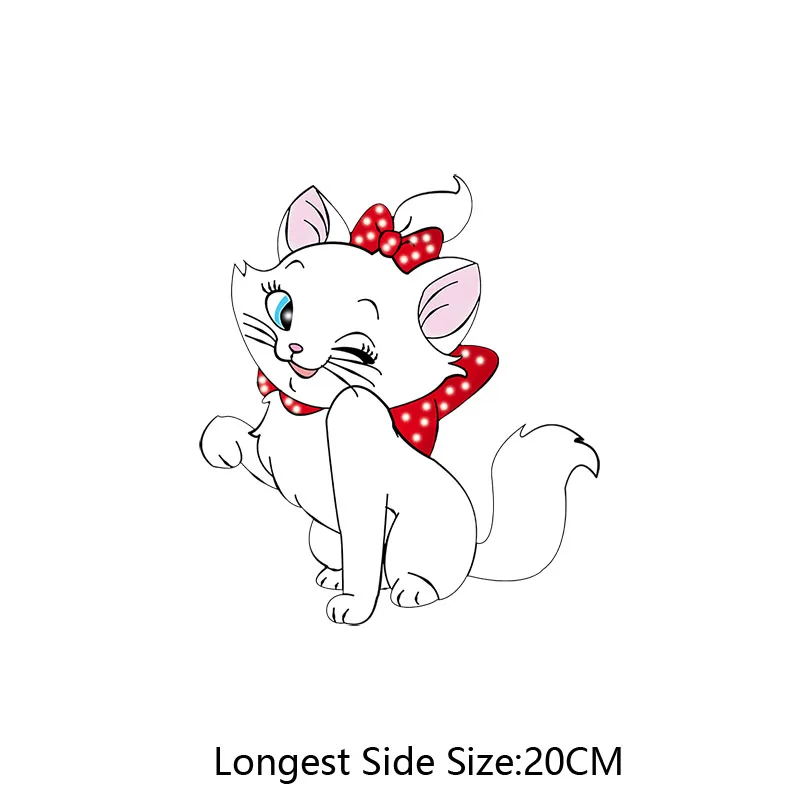 The Aristocats Disney DIY Patches for Clothes Heat Transfer Stickers for Kids Clothing Girls T-Shirts Heat Transfer Stickers