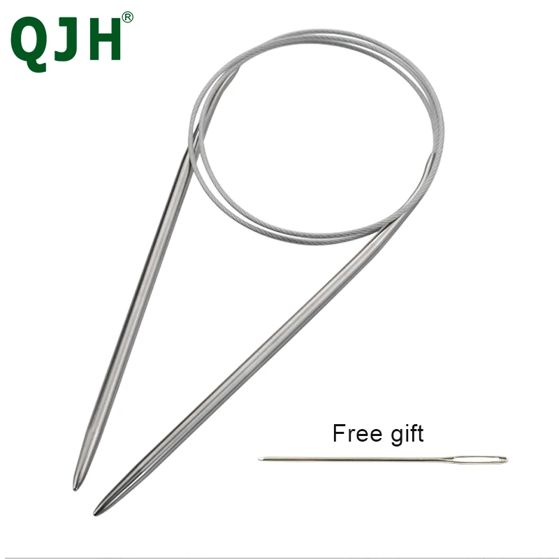 QJH 1,8–5 mm Edelstahl-Rundstricknadeln, Stifte, Stricken, Häkelnadeln, Bastelwerkzeuge für DIY-Weben, 9 Stück/Set