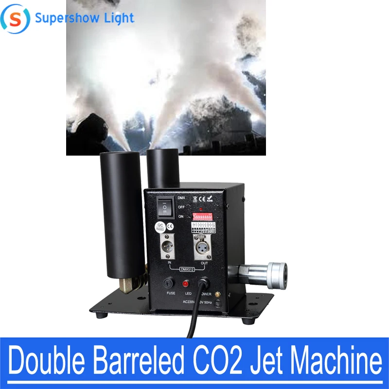 

Supershow Stage Effect Double Barreled CO2 Jet DMX Machine for Bar KTV DJ Wedding Laser Par Light Flash Effects