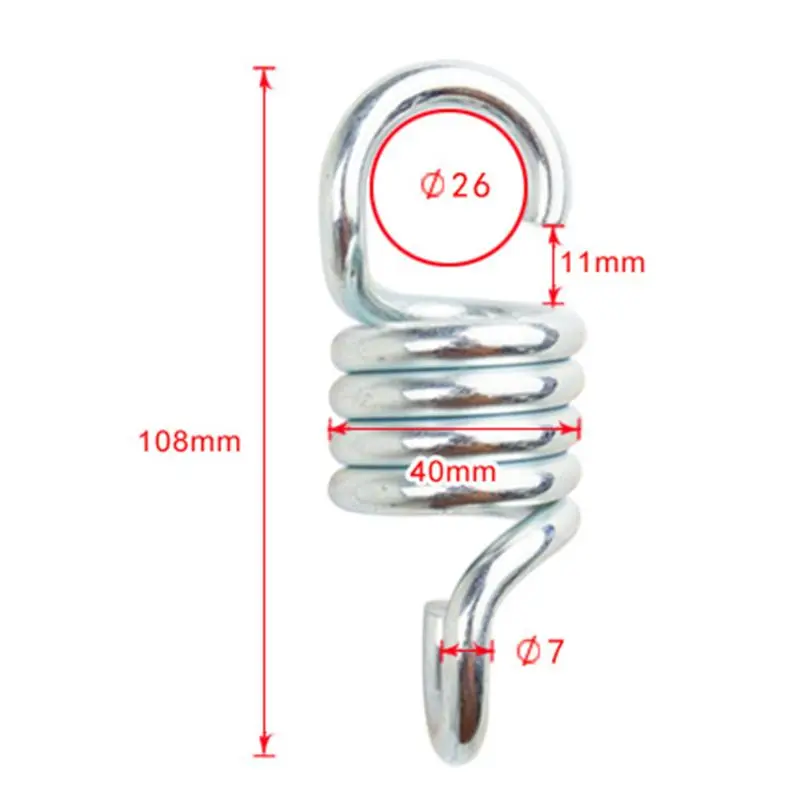 Hamaca de acero resistente con capacidad de peso de 500lb, resorte de extensión para silla columpio colgante, de alta resistencia