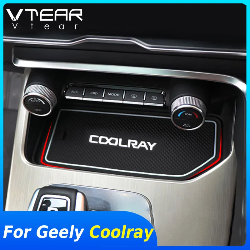 Vtear For Geely Coolray SX11 BelGee X50 door groove anti-slip pad Car cup mat interior slot styling cushion accessories parts