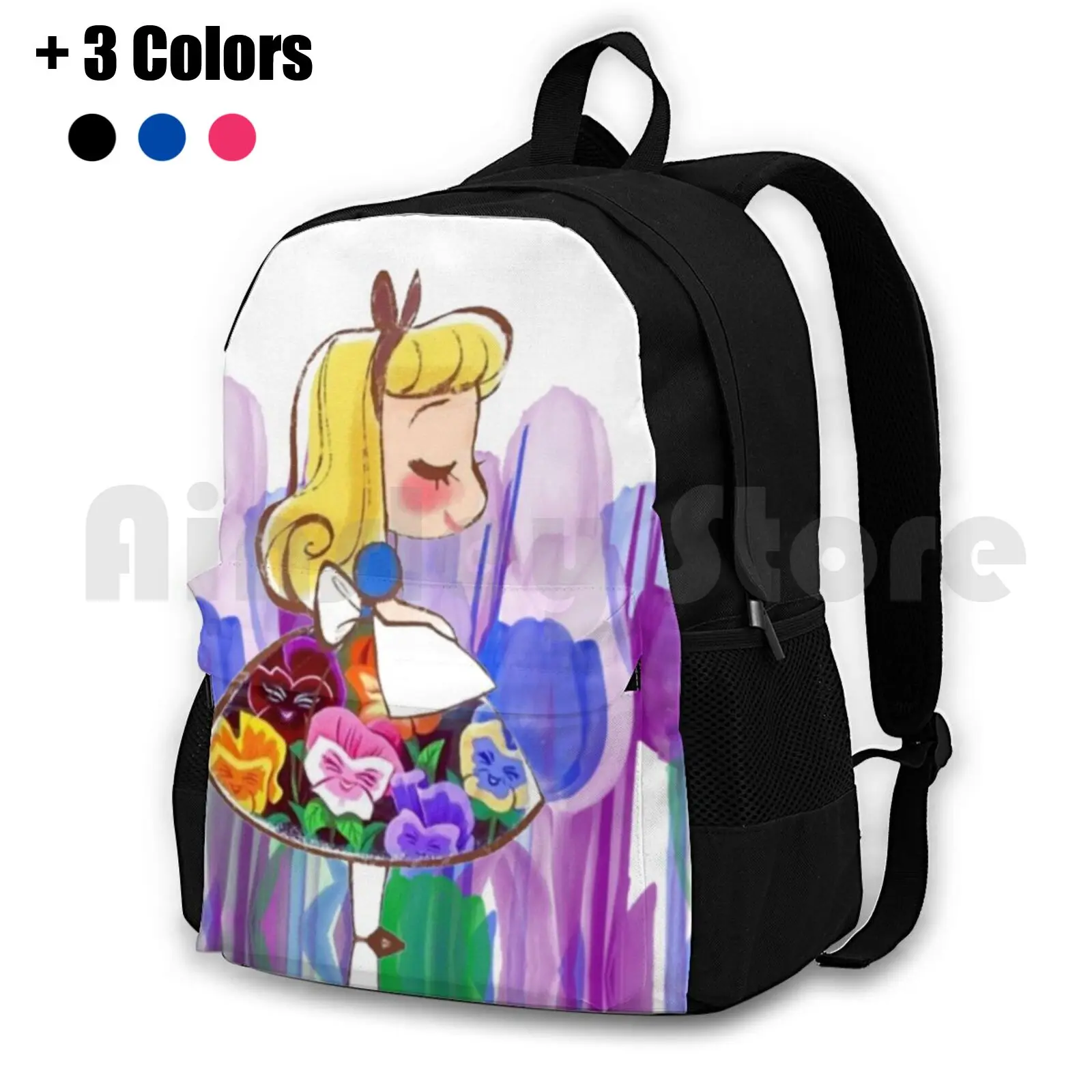 Alice ( Customizable ) Outdoor Hiking Backpack Riding Climbing Sports Bag Alice In Fantasy Movies Books Fandom Geeky Nerdy Kids