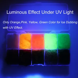 Icerio10 Farben Dub Ice Kit-Dub/Hare Dub Synthetic Faser Set Fliegen, das das Material an die Tschechische Scud Ninfas Serpentine Fly Baits verbindet 12 Hauptverkaufsstil Dub - №3