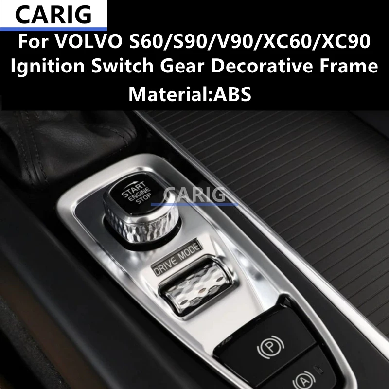 

For VOLVO S60/S90/V90/XC60/XC90 Ignition Switch Gear Decorative Frame Electronic Handbrake P Gear Frame Sticker