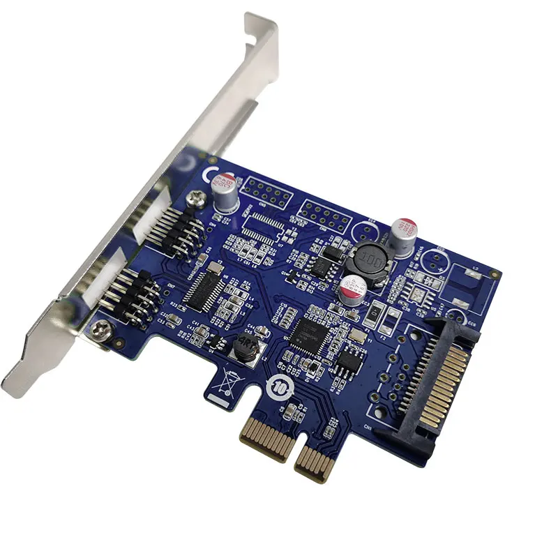 

PCIe 2 ports usb External 2 port 9pin 9-pin USB2.0 expansion card Bluetooth usb WIFI PCI-E adapter converter card