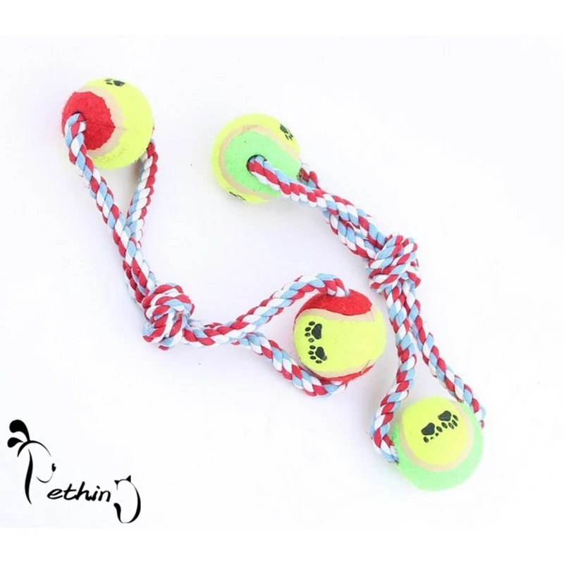 Cotton Rope Material Small Dog Toys Pet Chew Toys Harmless Dogs Teeth Cleaning Toys Ball Dog Rope Toys Fits Small Medium Pet Dog