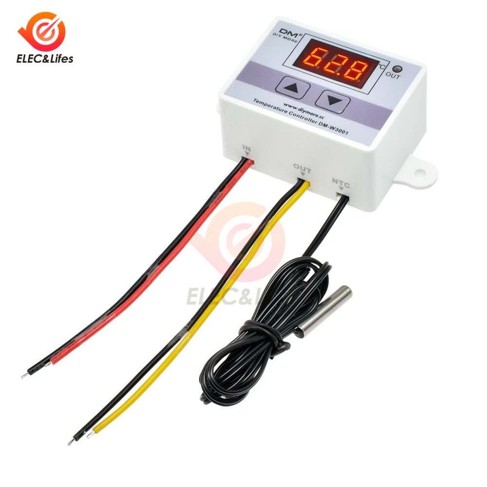 DM-W3001 AC 110V 220V Digital thermostat for refrigerator cooling Temperature Controller Sensor Switch heater for incubator