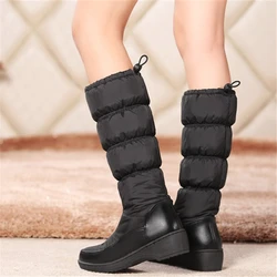 MORAZORA Big size 35-44 New warm snow boots women platform boots solid color waterproof mid calf thick fur winter boots